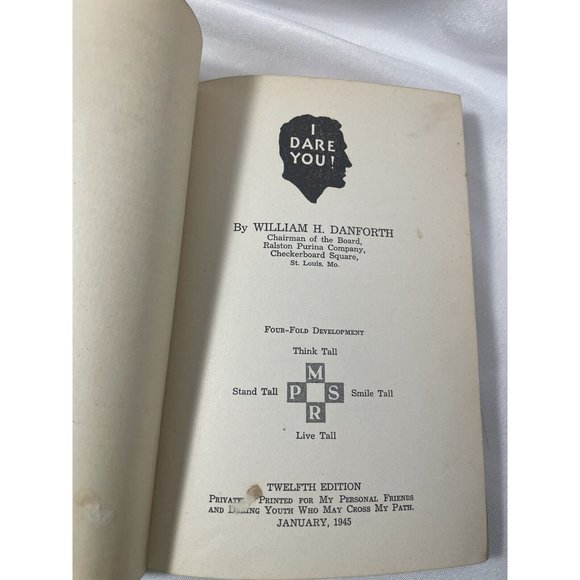 I Dare You! By William H. Danforth 1945 12th Edition Red Hardcover Vintage Book - Picture 5 of 13